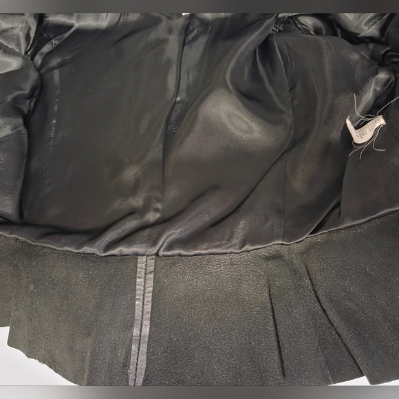 Tristan Ruffled Bottom Leather Jacket - Picture 6 of 8